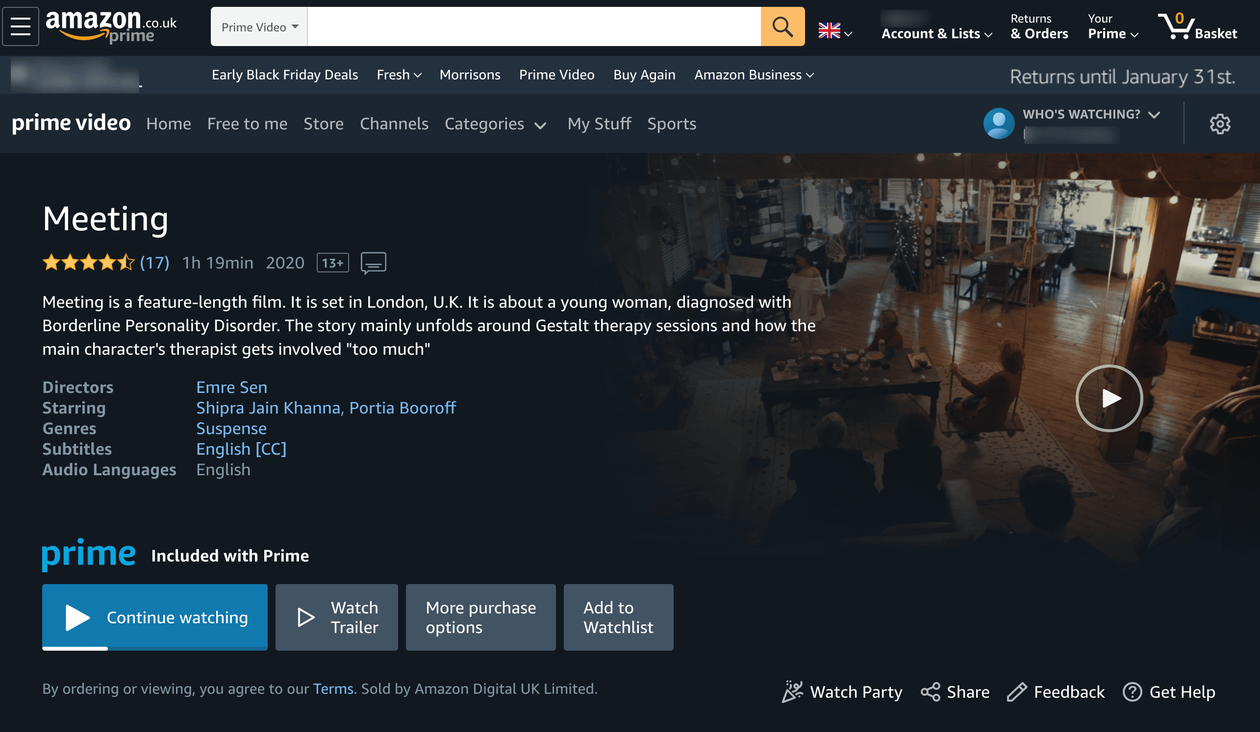 Emre Sen's Meeting now streaming on Amazon